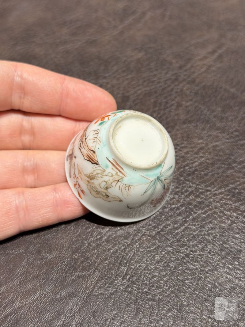 清乾隆 粉彩花鸟纹茶具一套25件 - 图112